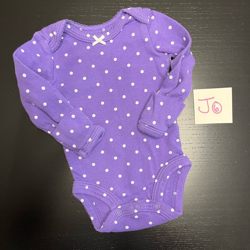 ⭐️2/$5.00⭐️ Carter's NB Polka Dot Onesie